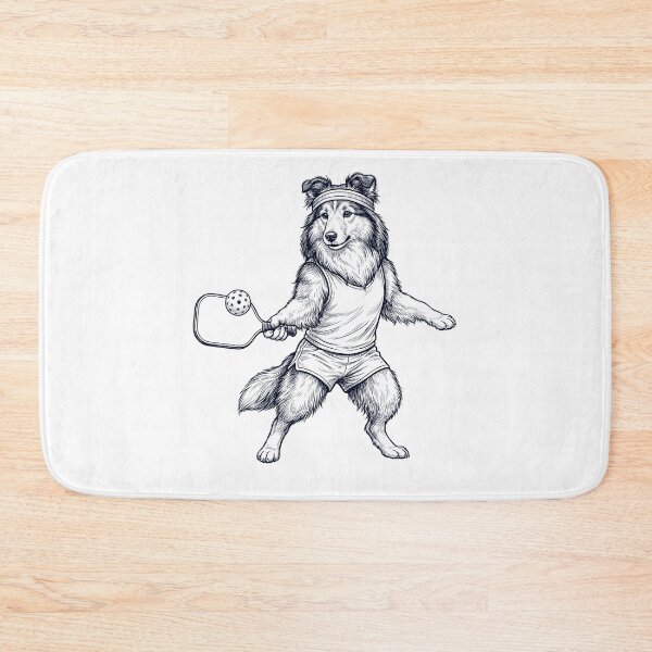 Item preview, Vintage Shetland Sheepdog Playing Pickleball Player Dog Lover designed and sold by DoodleTortle.