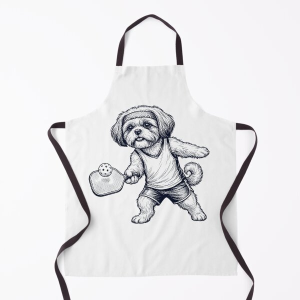 Item preview, Vintage Shih Tzu Playing Pickleball Player Dog Lover designed and sold by DoodleTortle.
