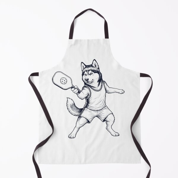 Item preview, Vintage Siberian Husky Playing Pickleball Player Dog Lover designed and sold by DoodleTortle.