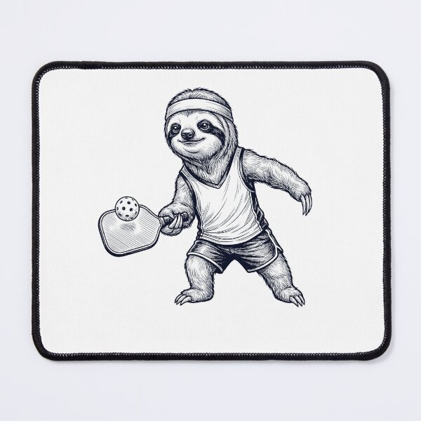 Item preview, Vintage Sloth Playing Pickleball Player Animal Lover designed and sold by DoodleTortle.