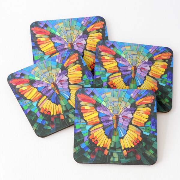 Artikelvorschau, Bunter Mosaik-Glasschmetterling entworfen und verkauft von dcrc.