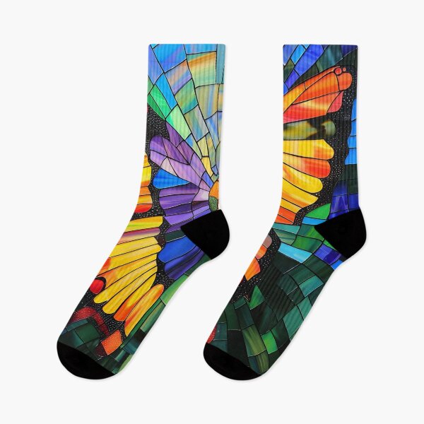 Item preview, Colorful mosaic-stained glass butterfly designed and sold by dcrc.