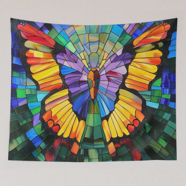 Artikelvorschau, Bunter Mosaik-Glasschmetterling entworfen und verkauft von dcrc.