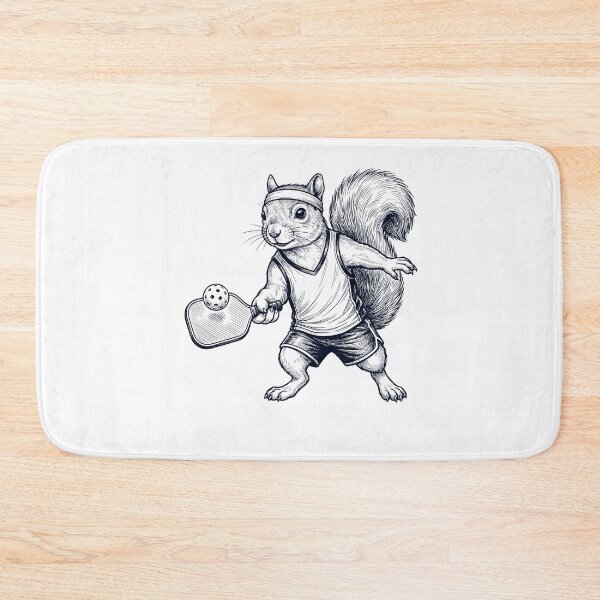 Item preview, Vintage Squirrel Playing Pickleball Player Animal Lover designed and sold by DoodleTortle.