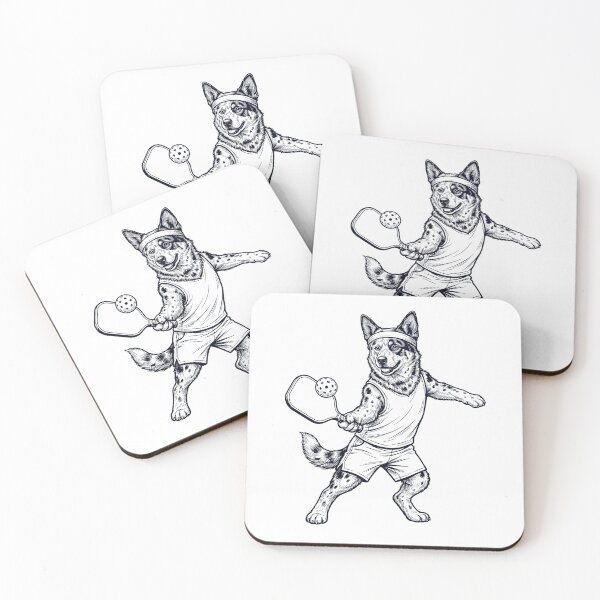 Item preview, Vintage Texas Heeler Playing Pickleball Player Dog Lover designed and sold by DoodleTortle.