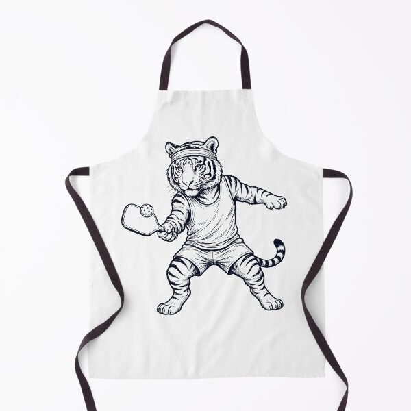 Item preview, Vintage Tiger Playing Pickleball Player Animal Lover designed and sold by DoodleTortle.