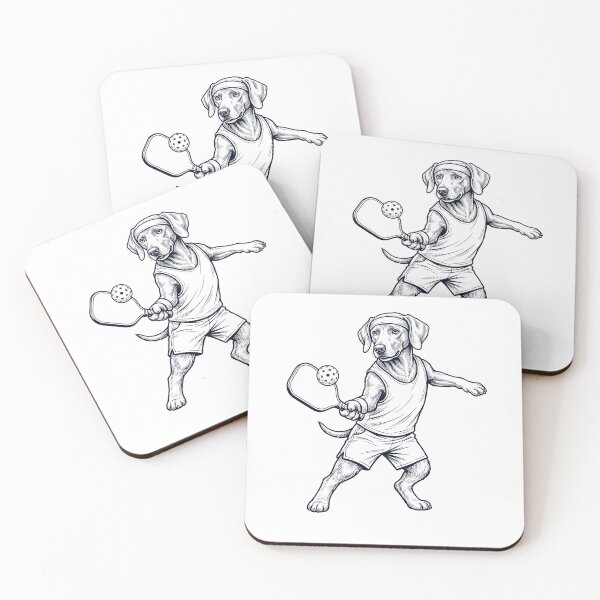 Item preview, Vintage Weimaraner Playing Pickleball Player Dog Lover designed and sold by DoodleTortle.