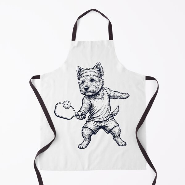 Item preview, Vintage West Highland White Terrier Playing Pickleball Player Dog Lover designed and sold by DoodleTortle.
