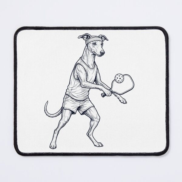 Item preview, Vintage Whippet Playing Pickleball Player Dog Lover designed and sold by DoodleTortle.