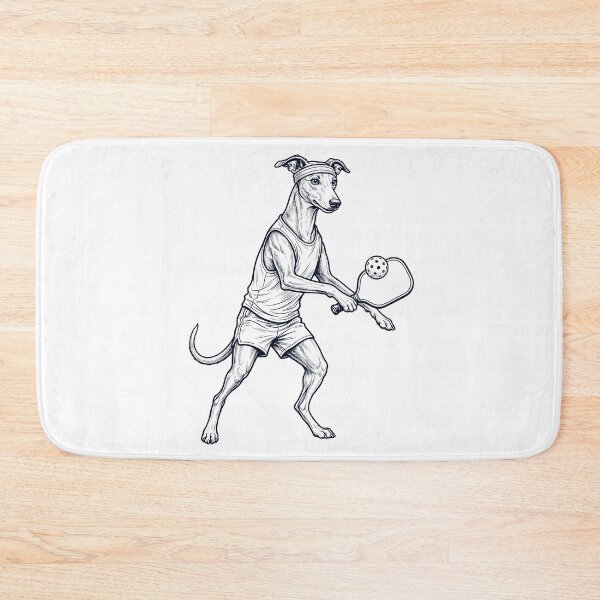 Item preview, Vintage Whippet Playing Pickleball Player Dog Lover designed and sold by DoodleTortle.