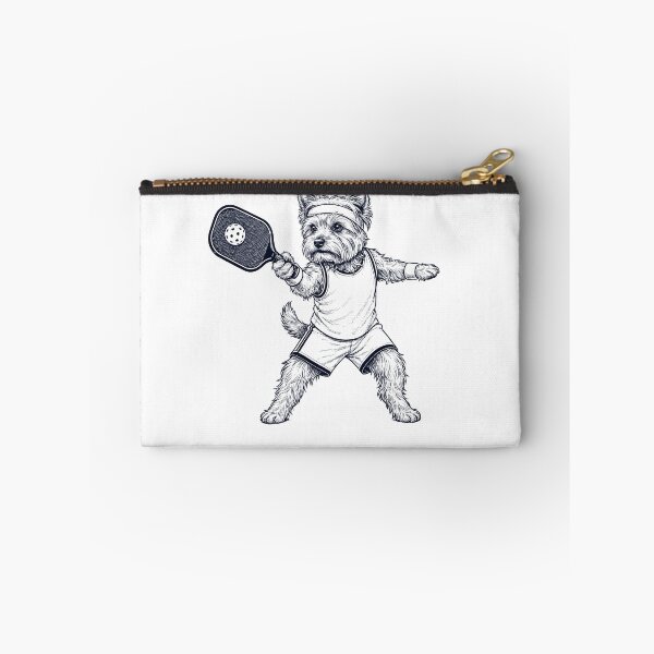 Item preview, Vintage Yorkshire Terrier Playing Pickleball Player Dog Lover designed and sold by DoodleTortle.