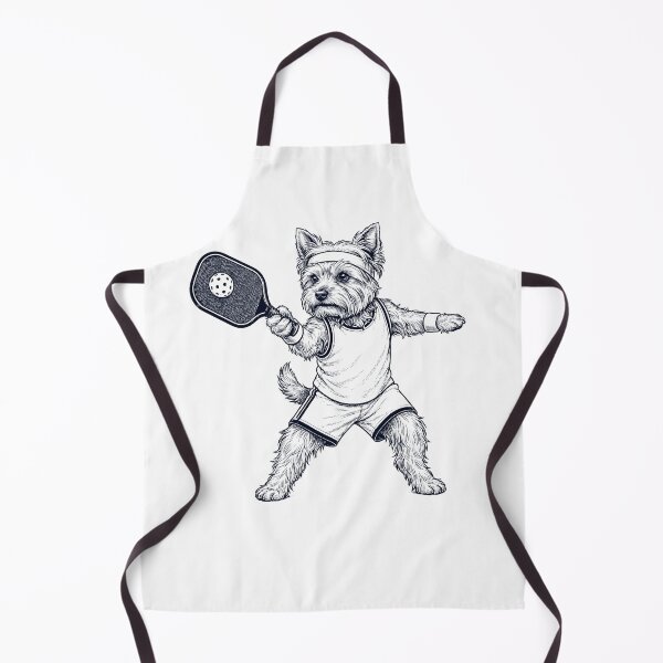 Item preview, Vintage Yorkshire Terrier Playing Pickleball Player Dog Lover designed and sold by DoodleTortle.