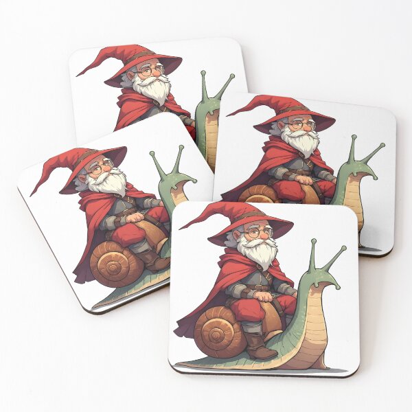 Item preview, Wise Wizard Riding a Giant Snail – Whimsical Fantasy Character Art designed and sold by Karolina’s Cozy Creations.
