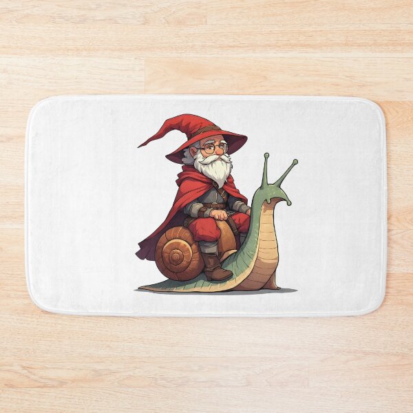 Item preview, Wise Wizard Riding a Giant Snail – Whimsical Fantasy Character Art designed and sold by Karolina’s Cozy Creations.