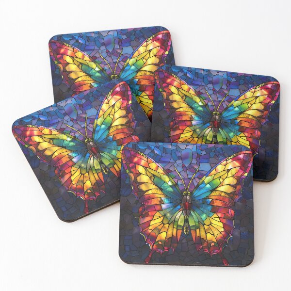 Artikelvorschau, Bunter Mosaik-Glasschmetterling entworfen und verkauft von dcrc.