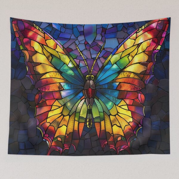 Artikelvorschau, Bunter Mosaik-Glasschmetterling entworfen und verkauft von dcrc.