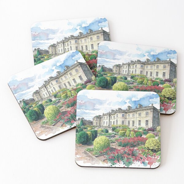 Item preview, Watercolour illustration of Manderston House, Berwickshire, Scotland designed and sold by davidelder.