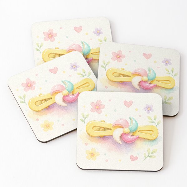 Item preview, Cute Watercolor Pinwheel Hair Clip – Pastel Kawaii Aesthetic Illustration designed and sold by Minerva92.