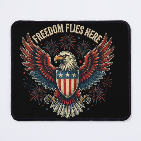 Item preview, Freedom Flies Here Eagle Shirt Vintage Patriotic 4th of July USA Design designed and sold by Prime legend .