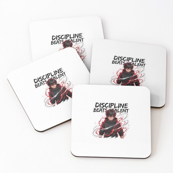 Item preview, Discipline Beats Talent Anime Cyberpunk Sticker - Sigma Grindset Motivational Vinyl designed and sold by Velmox.