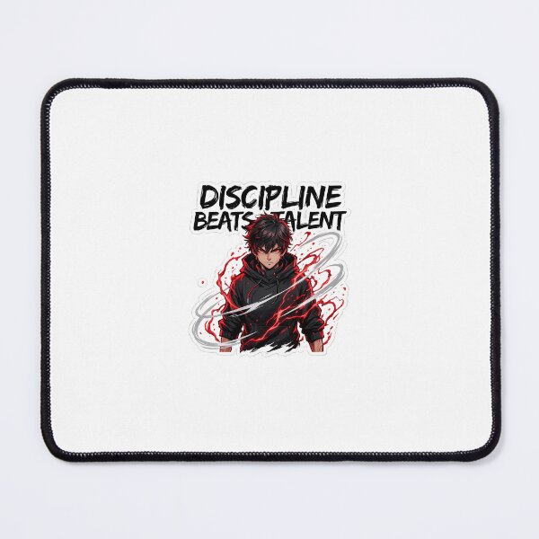 Item preview, Discipline Beats Talent Anime Cyberpunk Sticker - Sigma Grindset Motivational Vinyl designed and sold by Velmox.