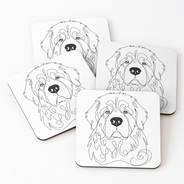Item preview, Newfoundland One Line Art – Modern & minimalist dog contour design designed and sold by Pfotenfaden.