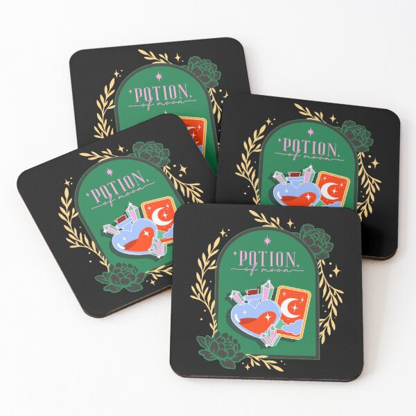 Item preview, Potion of Moon – Witchy Tarot Aesthetic Art (Green Edition) designed and sold by curushop.