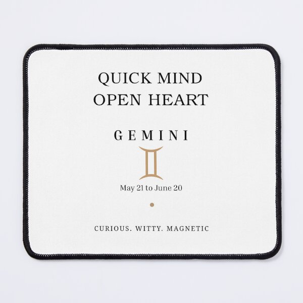 Item preview, GEMINI: Quick Mind. Open Heart. designed and sold by KittyKatto.