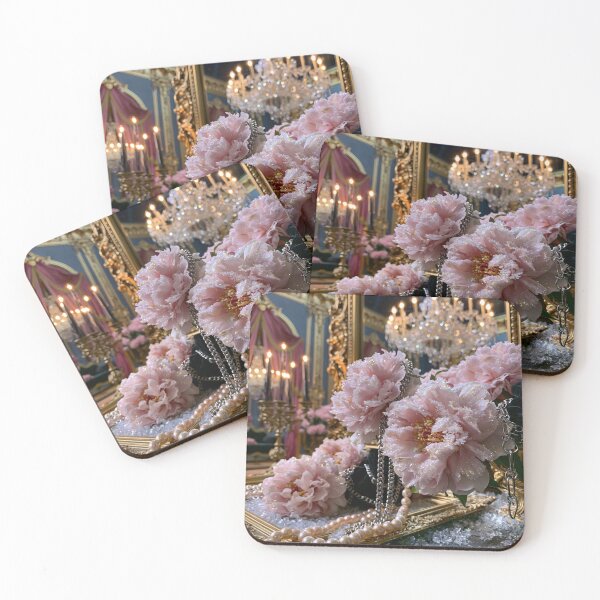 Item preview, Frozen Peonies – Rococo Punk Luxury Bloom designed and sold by VelvetThornsArt.