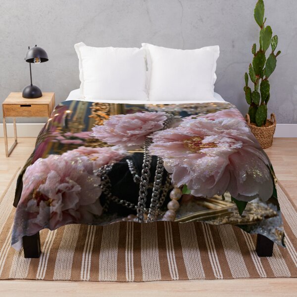 Item preview, Frozen Peonies – Rococo Punk Luxury Bloom designed and sold by VelvetThornsArt.