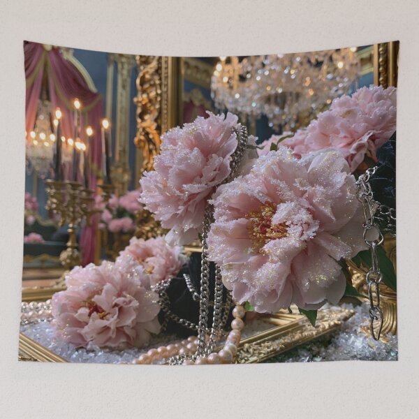 Item preview, Frozen Peonies – Rococo Punk Luxury Bloom designed and sold by VelvetThornsArt.