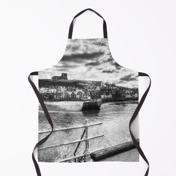 Item preview, Whitby Harbour and Abbey in Monochrome designed and sold by Paul Thompson Photography.