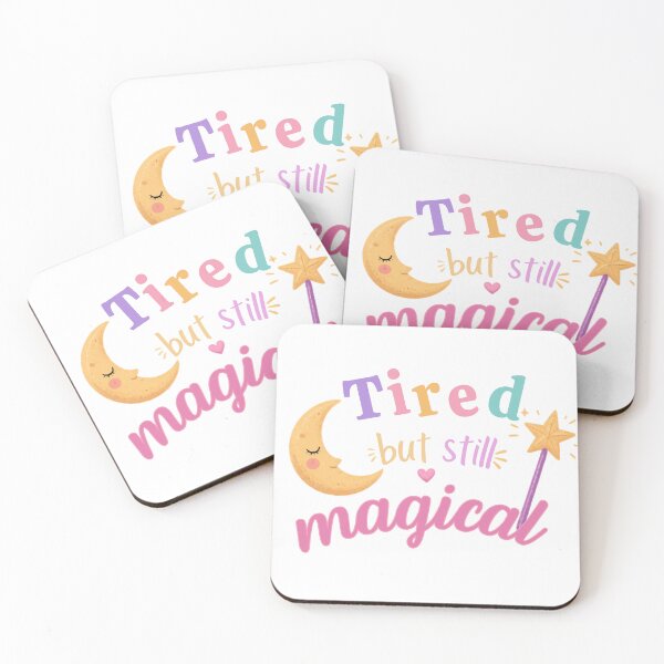 Item preview, Tired But Still Magical Cute Aesthetic Shirt Positive Quote Pastel Moon Fairy Gift for Women designed and sold by vaastore.