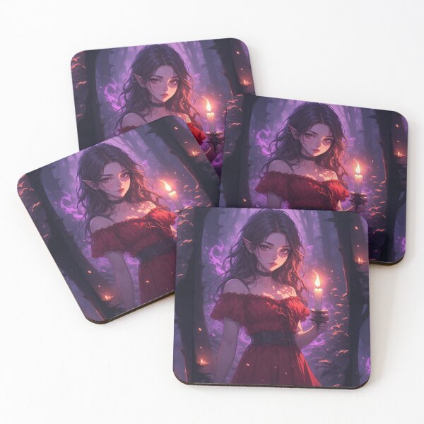 Item preview, Vampire with a candle in a forest designed and sold by ArtsJulian.