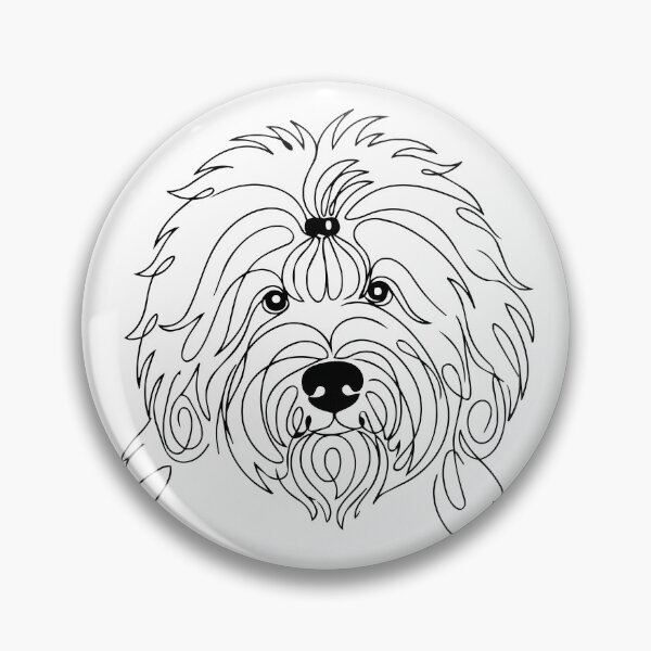 Item preview, Old English Sheepdog One Line Art – Modern & fuzzy dog outline design designed and sold by Pfotenfaden.