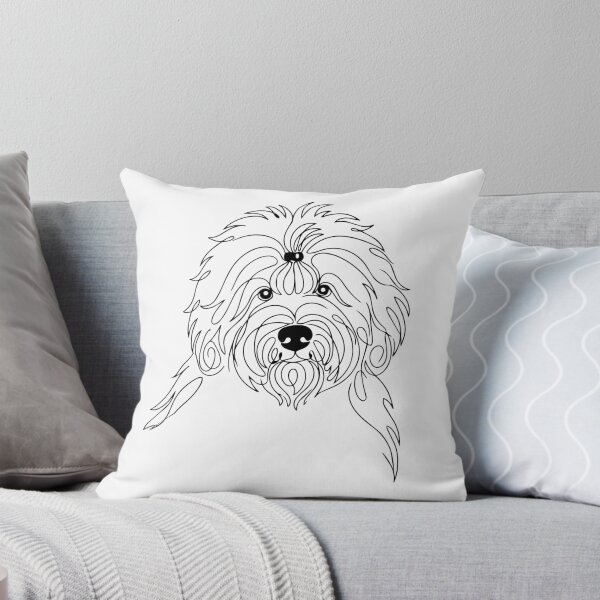 Item preview, Old English Sheepdog One Line Art – Modern & fuzzy dog outline design designed and sold by Pfotenfaden.