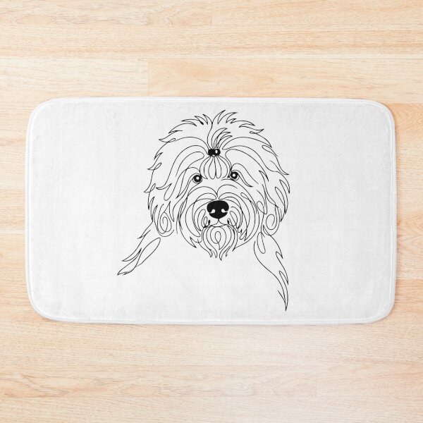 Item preview, Old English Sheepdog One Line Art – Modern & fuzzy dog outline design designed and sold by Pfotenfaden.