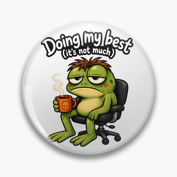 Item preview, Tired Frog Doing My Best Humor designed and sold by ZetaDream.