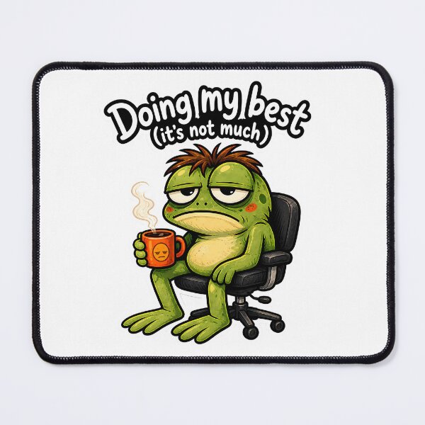 Item preview, Tired Frog Doing My Best Humor designed and sold by ZetaDream.
