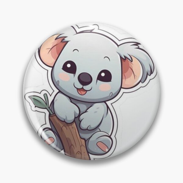 Item preview, Cute Koala Sticker – Kawaii Cartoon Animal on Tree Branch designed and sold by ZYNORAworld.
