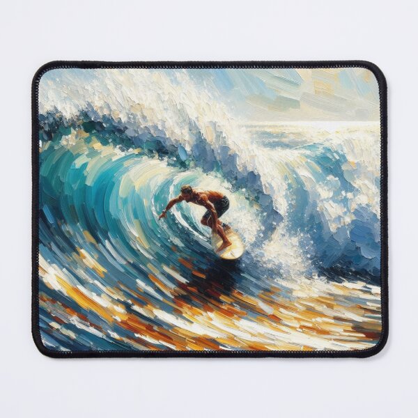 Item preview, Surfing Riding a wave Surfer Water sport Art designed and sold by ArtUnova.