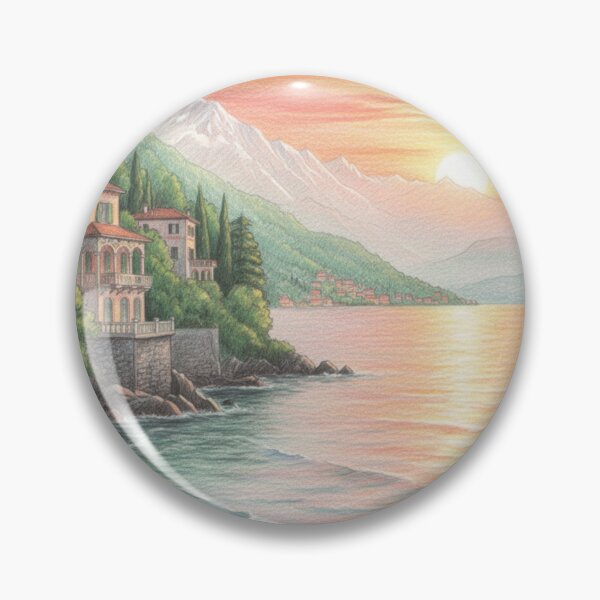 Item preview, Evening sunset at Lake Como in Italy designed and sold by Gunnar Hermansen.