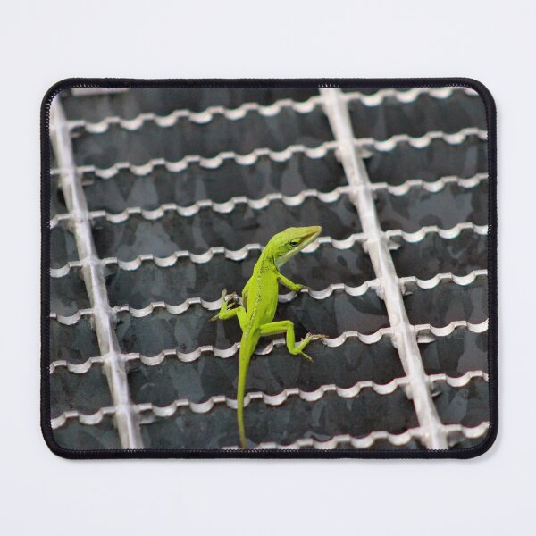 Item preview, Green Lizard On Metal Grate designed and sold by Cynthia48.