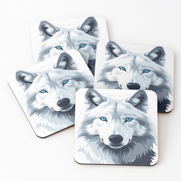 Item preview, White Wolf Portrait – Minimalist Arctic Wolf Design designed and sold by SpeedProduction.