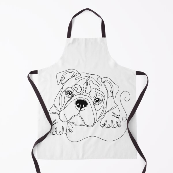 Item preview, Old English Bulldog One Line Art – Modern & powerful Bulldog contour design designed and sold by Pfotenfaden.