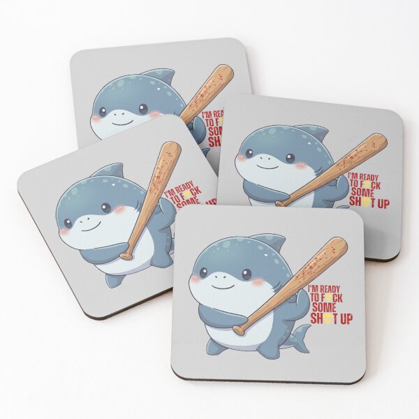 Item preview, Cute But Psycho Baseball Shark designed and sold by Nature's Chibis.