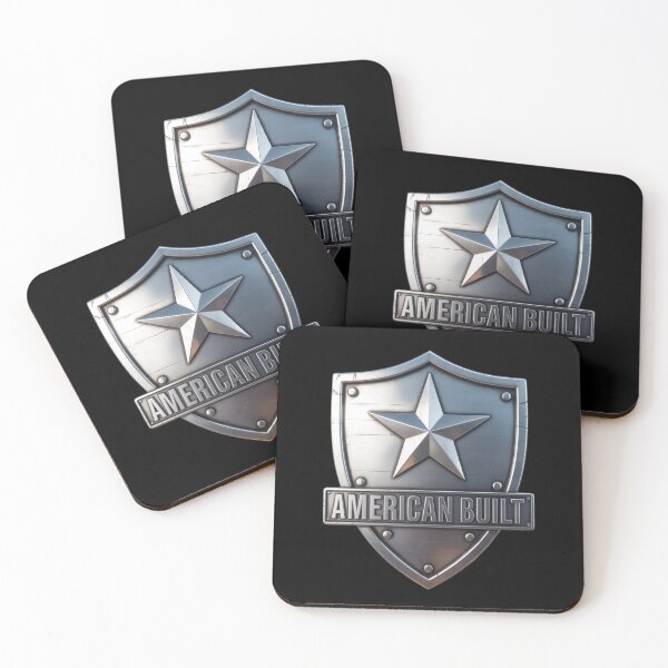 Item preview, American Built – Chrome Metal Shield Badge designed and sold by OldGloryForge.