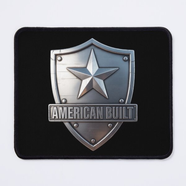 Item preview, American Built – Chrome Metal Shield Badge designed and sold by OldGloryForge.