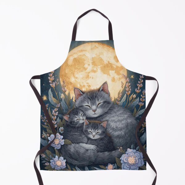 Item preview, Mama Cat Under the Moon – Dreamy Cottagecore Mother’s Day Design designed and sold by Deezyned.
