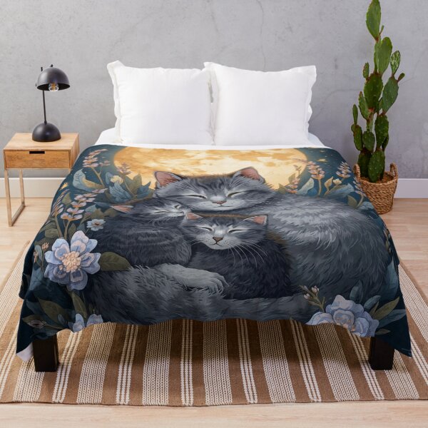 Item preview, Mama Cat Under the Moon – Dreamy Cottagecore Mother’s Day Design designed and sold by Deezyned.